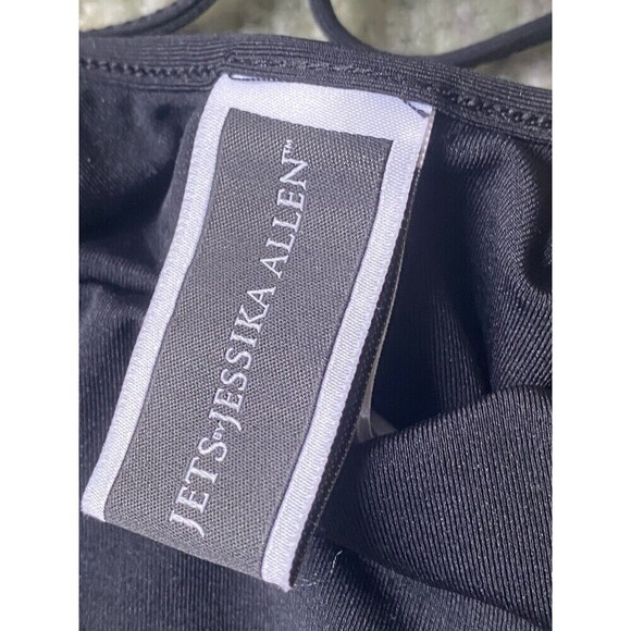 JETS by Jessika Allen US Sz 4 Black Mesh Deep Plunge One-Piece Retails $178 - Picture 6 of 7